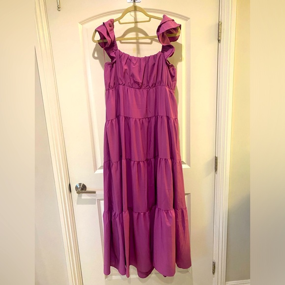 NWT Free the Roses Purple Maxi Dress - Size L - Picture 2 of 6